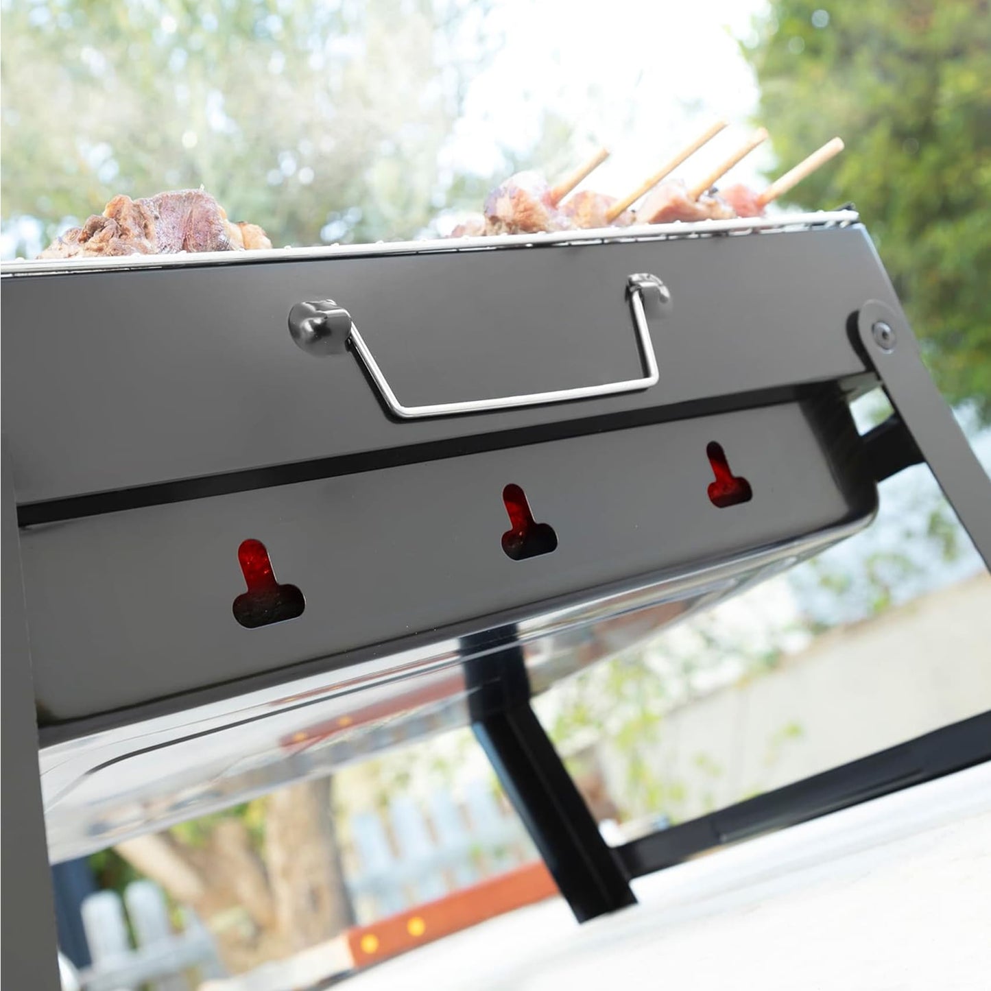 Barbacoa portátil para carbón
